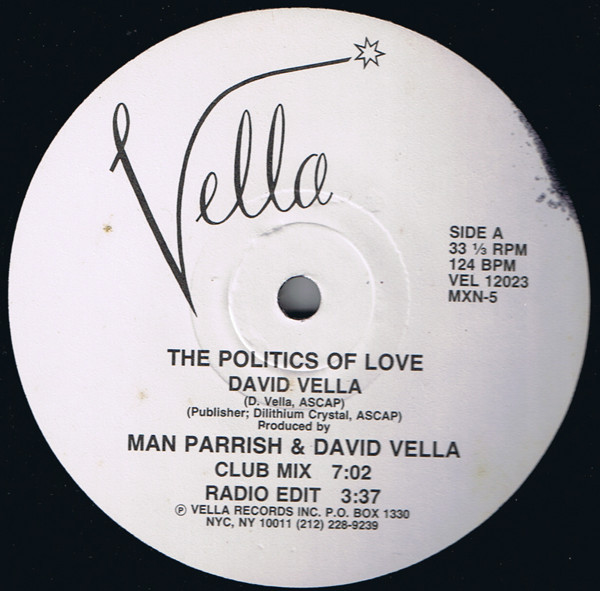 David Vella - The Politics Of Love | Vella Records (VEL 12023) - main David Vella - The Politics Of Love | Vella Records (VEL 12023) - main