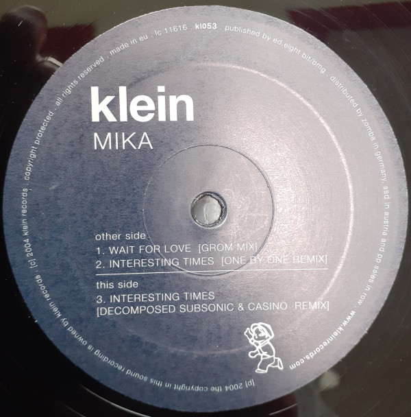 Mika - Wait For Love / Interesting Times | Klein Records (KL 053)