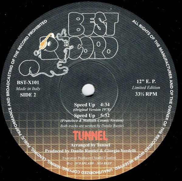 Tunnel Featuring Danilo Rustici - Speed Up / Tunnel Lights | Best Record (BST-X101) - 4