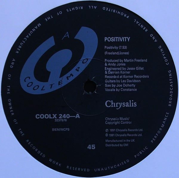 Positivity - Positivity | Cooltempo (COOLX 240) - 4