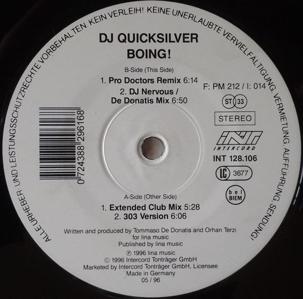 DJ Quicksilver - Boing! | Maddog (INT 128.106) - main