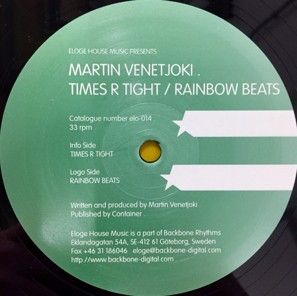 Martin Venetjoki - Times R Tight / Rainbow Beats | Eloge House Music (elo014) - main