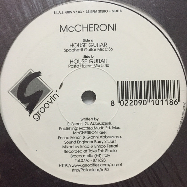 McCHERONI - House Guitar | Groovin' (GRV 97.03) - main