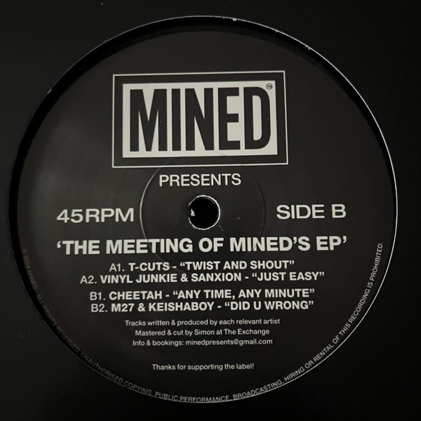 Various  &  Cheetah  &  M27 Hardcore Junglist  &  T-Cuts - The Meeting Of Mined's EP | Mined (MINED 017) - 2