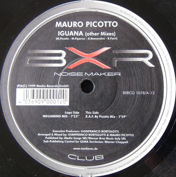 Mauro Picotto - Iguana (Other Mixes) | BXR (BXRCG 1078/A-12) - main