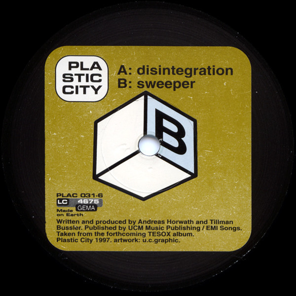 Tesox - Disintegration / Sweeper | Plastic City (PLAC031-6) - 4