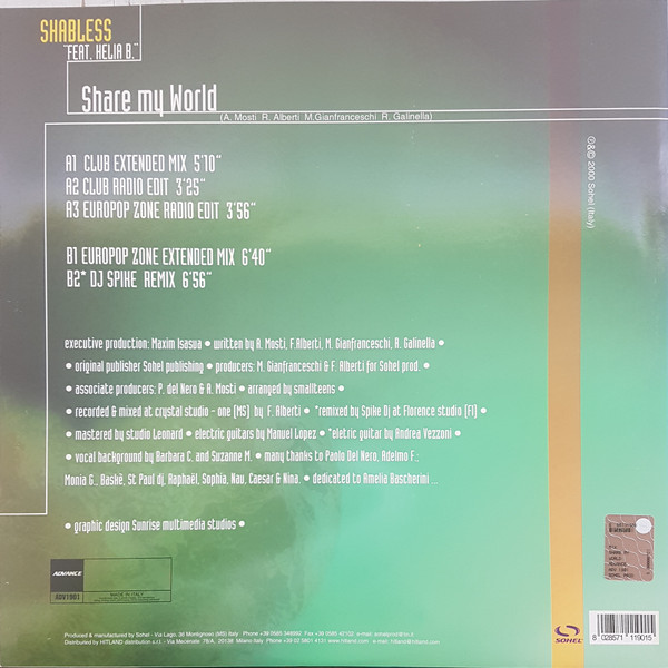 Shabless Feat. Helia B. - Share My World | Advance (ADV 1901) - 2 Shabless Feat. Helia B. - Share My World | Advance (ADV 1901) - 2