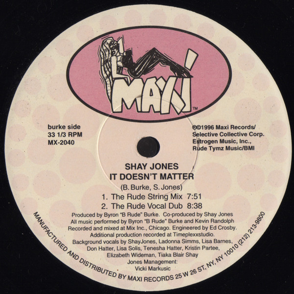 Shay Jones - It Doesn't Matter | Maxi Records (MX-2040) - 2 Shay Jones - It Doesn't Matter | Maxi Records (MX-2040) - 2