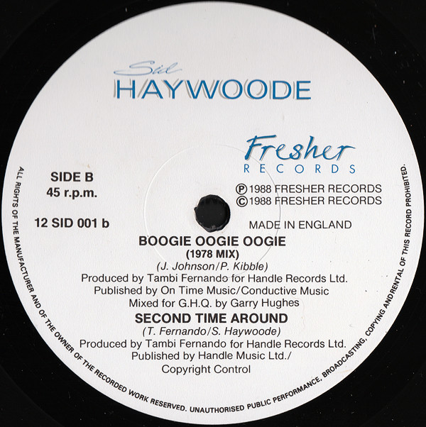 Haywoode - Boogie Oogie Oogie | Fresher Records (12 SID 001) - 4 Haywoode - Boogie Oogie Oogie | Fresher Records (12 SID 001) - 4