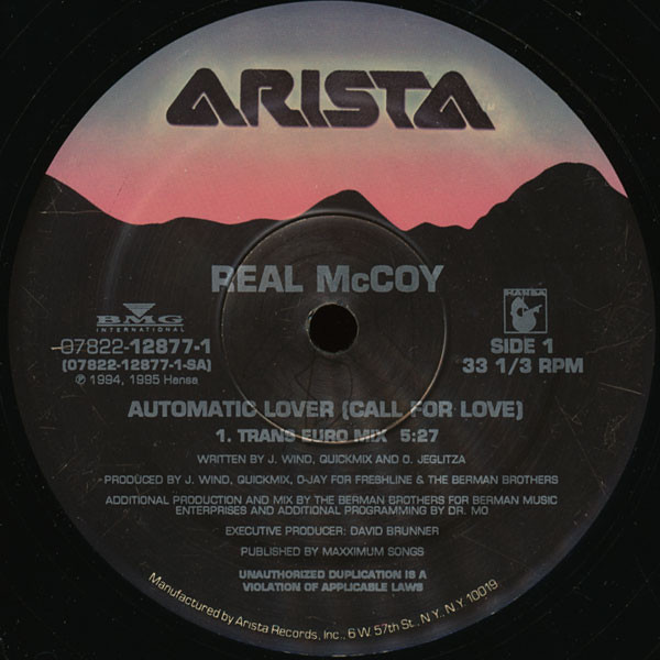 Real McCoy - Automatic Lover (Call For Love) | Arista (07822-12877-1) - 5 Real McCoy - Automatic Lover (Call For Love) | Arista (07822-12877-1) - 5