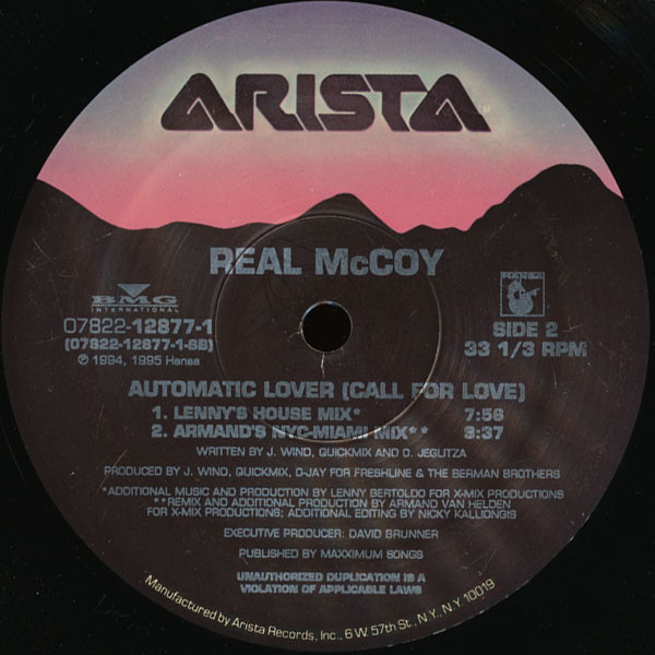 Real McCoy - Automatic Lover (Call For Love) | Arista (07822-12877-1) - 6 Real McCoy - Automatic Lover (Call For Love) | Arista (07822-12877-1) - 6