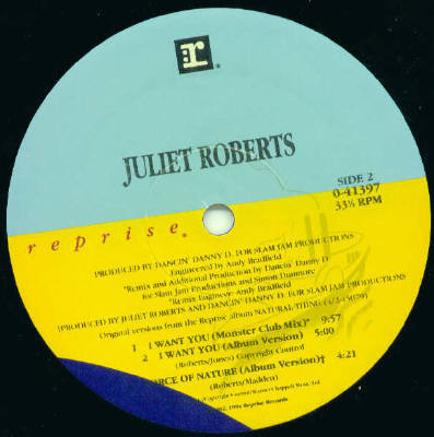 Juliet Roberts - I Want You | Reprise Records (0-41397) - 4