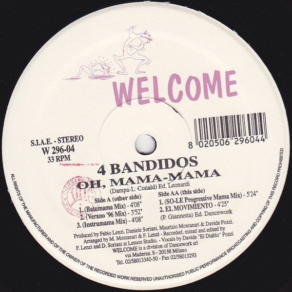 4 Bandidos - Oh, Mama-Mama | Welcome (W 296-04) - 2