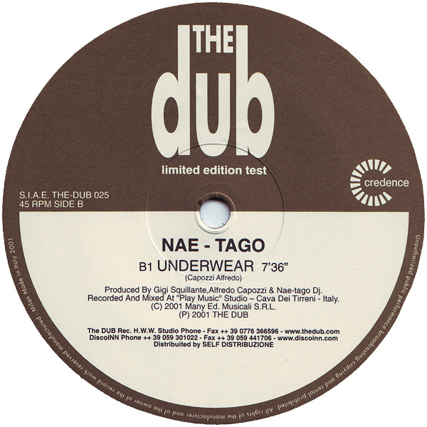 Claudio Coccoluto / Nae-Tago - Blues Brunch / Underwear | The Dub (THE DUB 025) - 2 Claudio Coccoluto / Nae-Tago - Blues Brunch / Underwear | The Dub (THE DUB 025) - 2