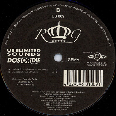 Royal Gigolos - No Milk Today | Unlimited Sounds (US 009) - main Royal Gigolos - No Milk Today | Unlimited Sounds (US 009) - main
