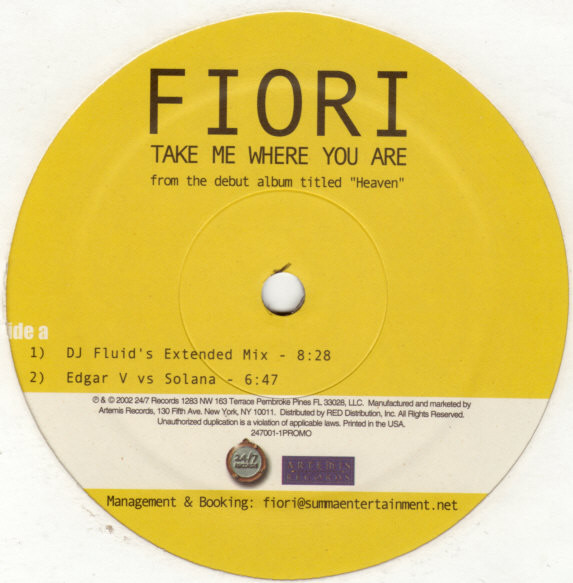 Fiori - Take Me Where You Are | 24 Seven Recordings (247001-1PROMO) - 2 Fiori - Take Me Where You Are | 24 Seven Recordings (247001-1PROMO) - 2