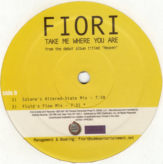 Fiori - Take Me Where You Are | 24 Seven Recordings (247001-1PROMO) - 3 Fiori - Take Me Where You Are | 24 Seven Recordings (247001-1PROMO) - 3