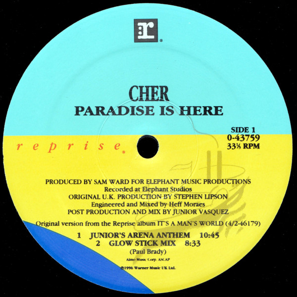Cher - Paradise Is Here | Reprise Records (0-43759) - 3 Cher - Paradise Is Here | Reprise Records (0-43759) - 3