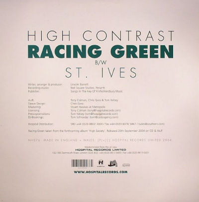 High Contrast - Racing Green | Hospital Records (NHS76) - 2