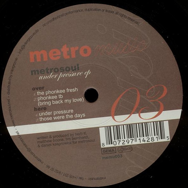 Metrosoul - Under Pressure EP | Metromusic (memu003) - 3