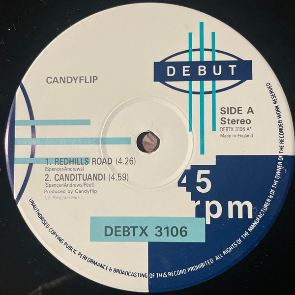 Candyflip - Redhills Road | Debut (DEBTX 3106) - 3
