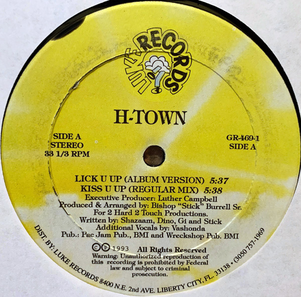 H-Town - Lick U Up | Luke Records (GR-469-1) - 2 H-Town - Lick U Up | Luke Records (GR-469-1) - 2