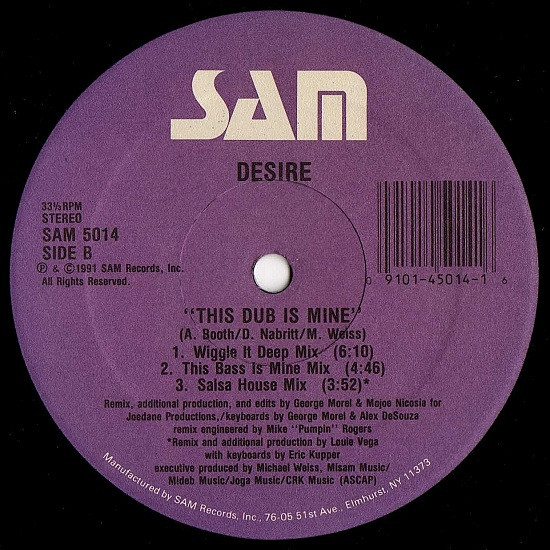 Desire - This Dub Is Mine | Sam Records (SAM 5014) - 3