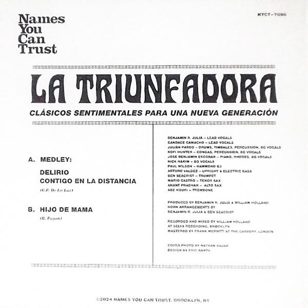 La Triunfadora - Clásicos Sentimentales Para Una Nueva Generación | Names You Can Trust (NYCT-7090) - 2