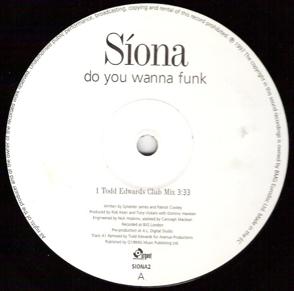 Siona - Do You Wanna Funk | Urgent Records (SIONA2) - main