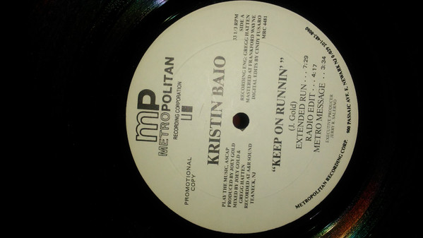 Kristin Baio - Keep On Runnin' | Metropolitan Recording Corporation (MRC 4481)