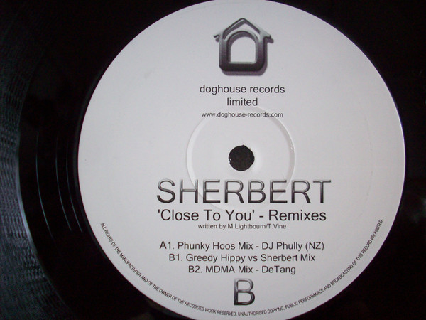 Sherbert - Close To You - Remixes | Doghouse Records Limited (DHR 001) - 2