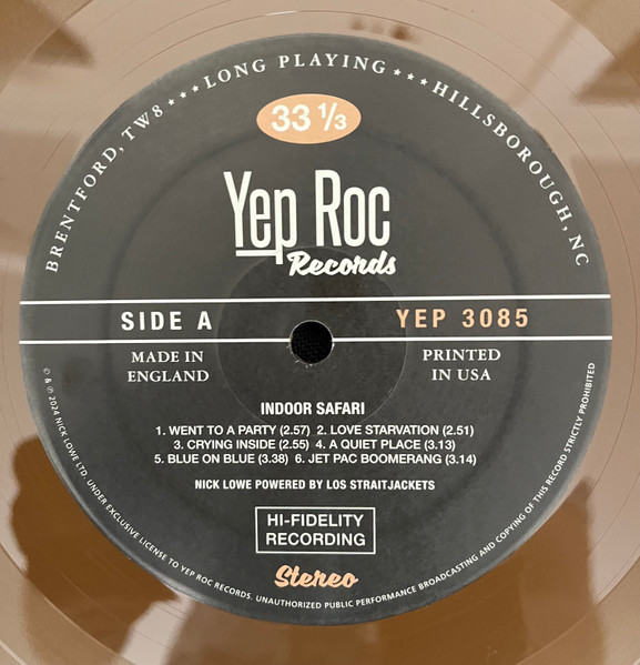 Nick Lowe - Indoor Safari (Bamboo Vinyl) | Yep Roc Records (YEP 3085) - 3 Nick Lowe - Indoor Safari (Bamboo Vinyl) | Yep Roc Records (YEP 3085) - 3