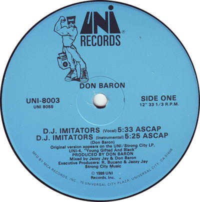 Don Baron - D.J. Imitators | UNI Records (UNI-8003)