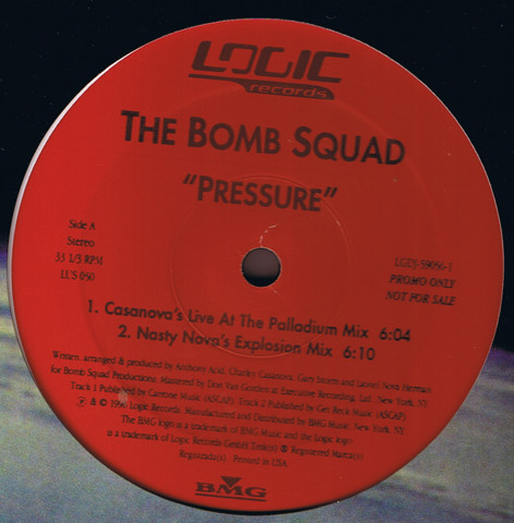 The Bomb Squad - Pressure | Logic Records (LUS 050)