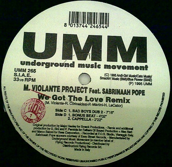 M. Violante Project Feat. Sabrynaah Pope - We Got A Love Remix | UMM (UMM 265) - 2 M. Violante Project Feat. Sabrynaah Pope - We Got A Love Remix | UMM (UMM 265) - 2