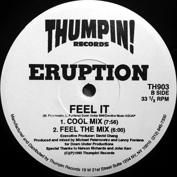 Eruption - Keep It Goin' / Feel It | Thumpin! Records (TH903) - 2 Eruption - Keep It Goin' / Feel It | Thumpin! Records (TH903) - 2