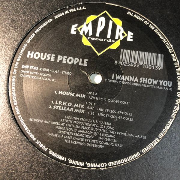 House People - I Wanna Show You | Empire Records (EMP 97.03) - main