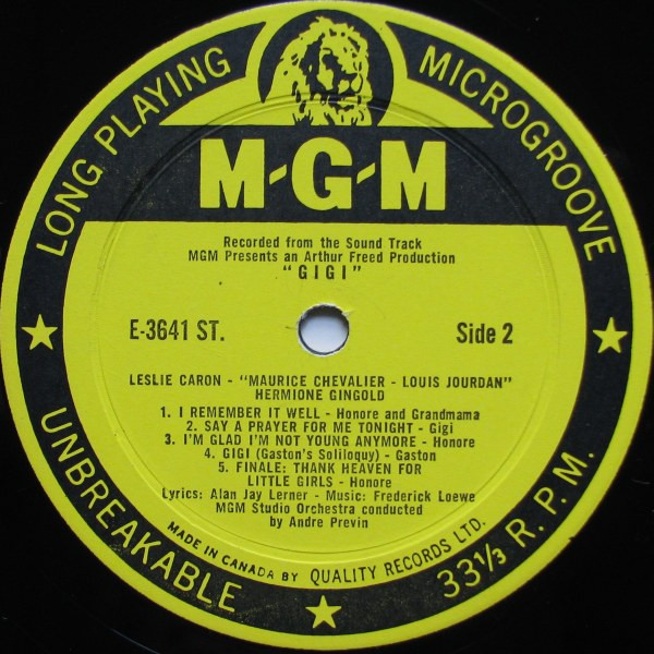 Various - "Gigi" - Original Cast Soundtrack Album | MGM Records (E3641 ST) - 4