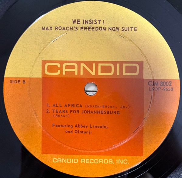 Max Roach - We Insist! Max Roach's Freedom Now Suite | Candid (CJM 8002,) - 4
