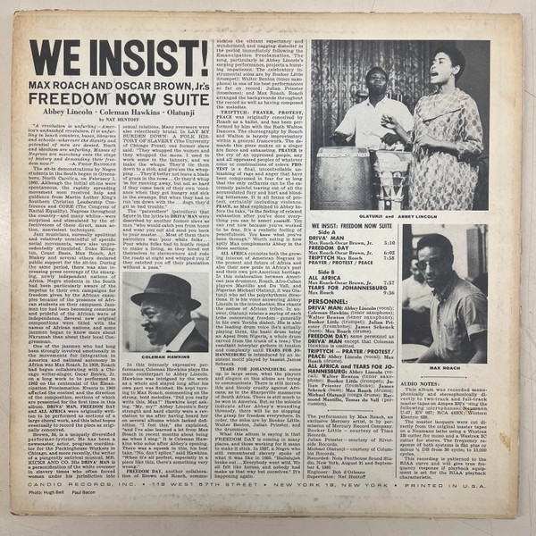 Max Roach - We Insist! Max Roach's Freedom Now Suite | Candid (CJM 8002,) - 2