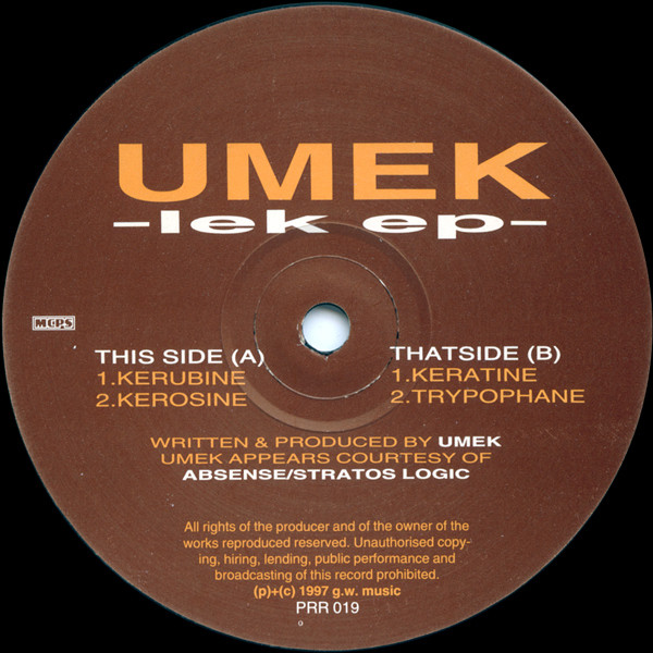 Umek - Lek EP | Planet Rhythm Records (PRR 019)