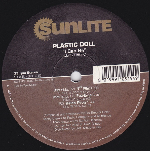 Plastic Doll - I Can Be | Sunlite (SUL 015) - main