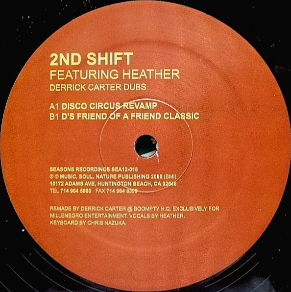 2nd Shift Featuring DJ Heather - Somethin' Else (Derrick Carter Dubs) | Seasons Recordings (SEA12-018)