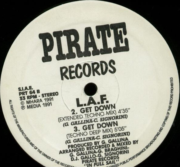 L.A.F. - Get Down | Pirate Records (PRT 64) - 2
