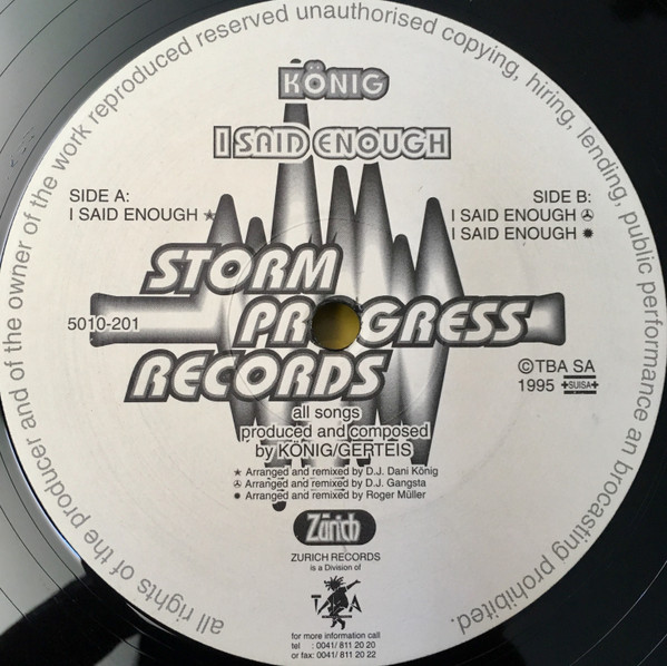 Dani König - I Said Enough | Storm Progress Records (201) - 2 Dani König - I Said Enough | Storm Progress Records (201) - 2