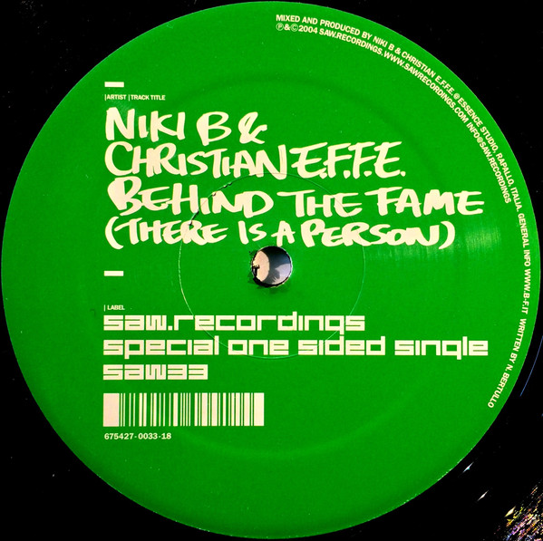 Niki B & Christian E.F.F.E. - Behind The Fame (There Is A Person) | Saw Recordings (SAW33)