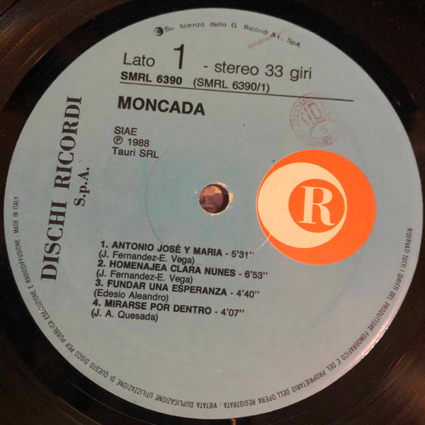 Moncada - Moncada | Ricordi (SMRL 6390) - 3