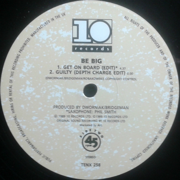 Be Big - Guilty | 10 Records (TENX 258) - 4