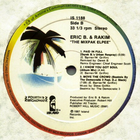 Eric B. & Rakim - The Mixpak Elpee [Vinyl] | Island Records (IS 1188) - 2