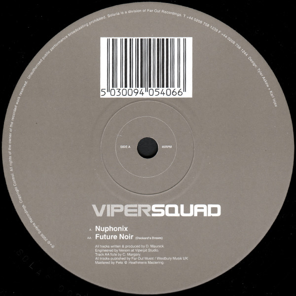 Viper Squad - Nuphonix / Future Noir | Solaria (SOLA002)